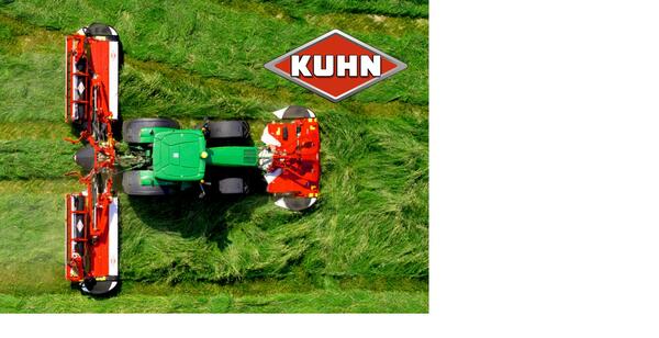 Kuhn FC 9530 D FF sekačka disková kombinace a FC 3125D FF čelní sekačka